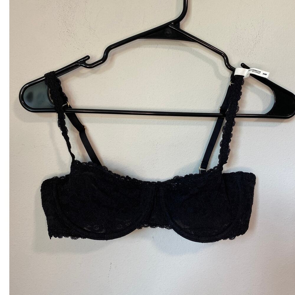 New Aerie Lace Underwire Bra Black Size 34B